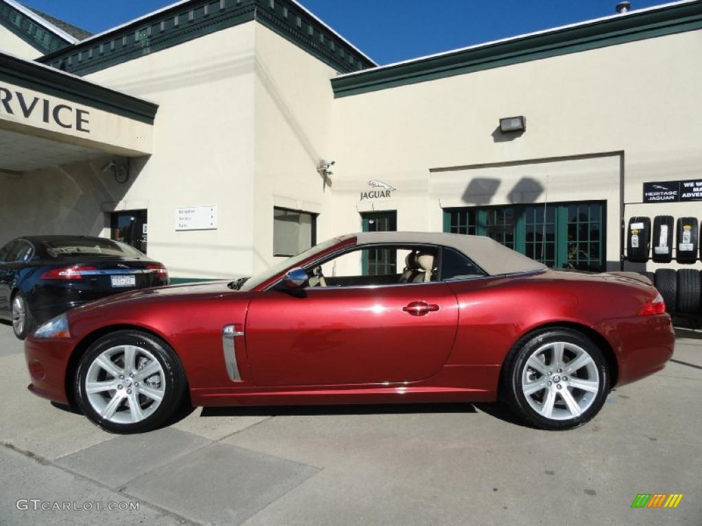 2007 XK XK8 Convertible - Radiance Red Metallic / Caramel photo #3