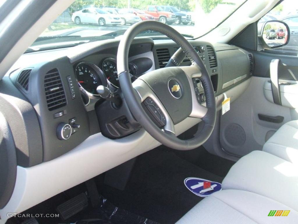 2011 Silverado 1500 LT Extended Cab - Summit White / Light Titanium/Dark Titanium photo #9