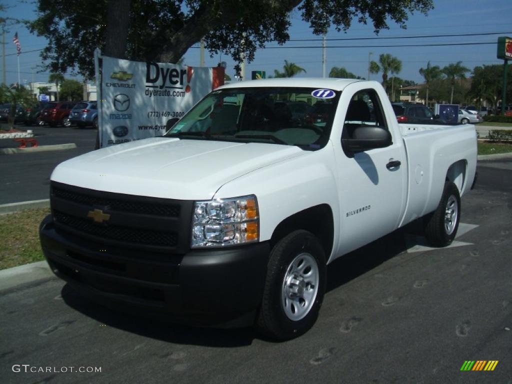 2011 Silverado 1500 Regular Cab - Summit White / Dark Titanium photo #1