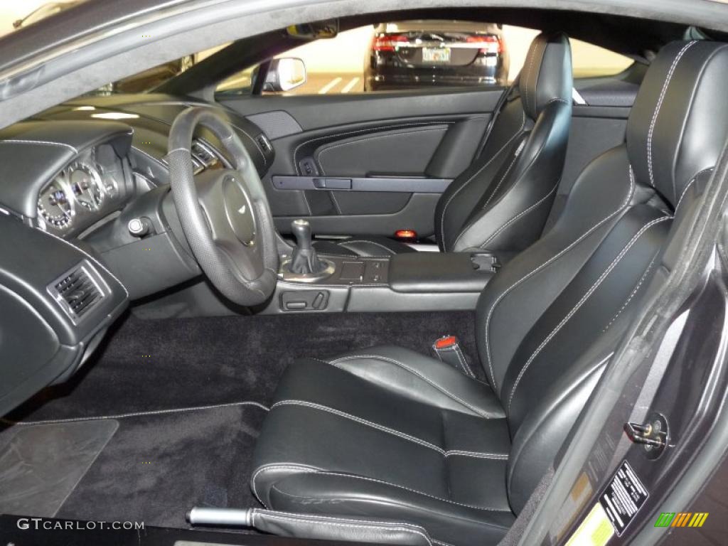 Obsidian Black Interior 2007 Aston Martin V8 Vantage Coupe Photo #38288845