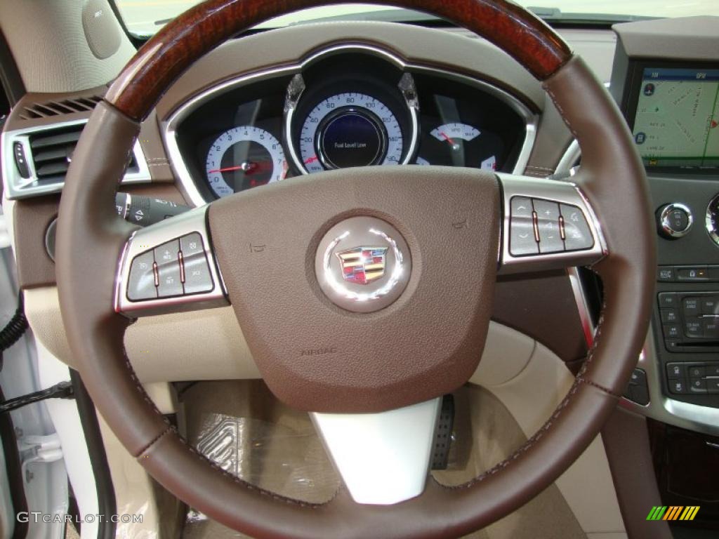 2011 Cadillac SRX FWD Shale/Brownstone Steering Wheel Photo #38289733