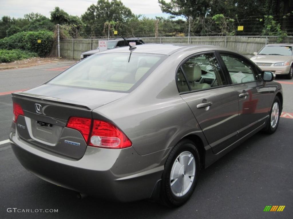 2006 Civic Hybrid Sedan - Galaxy Gray Metallic / Ivory photo #5