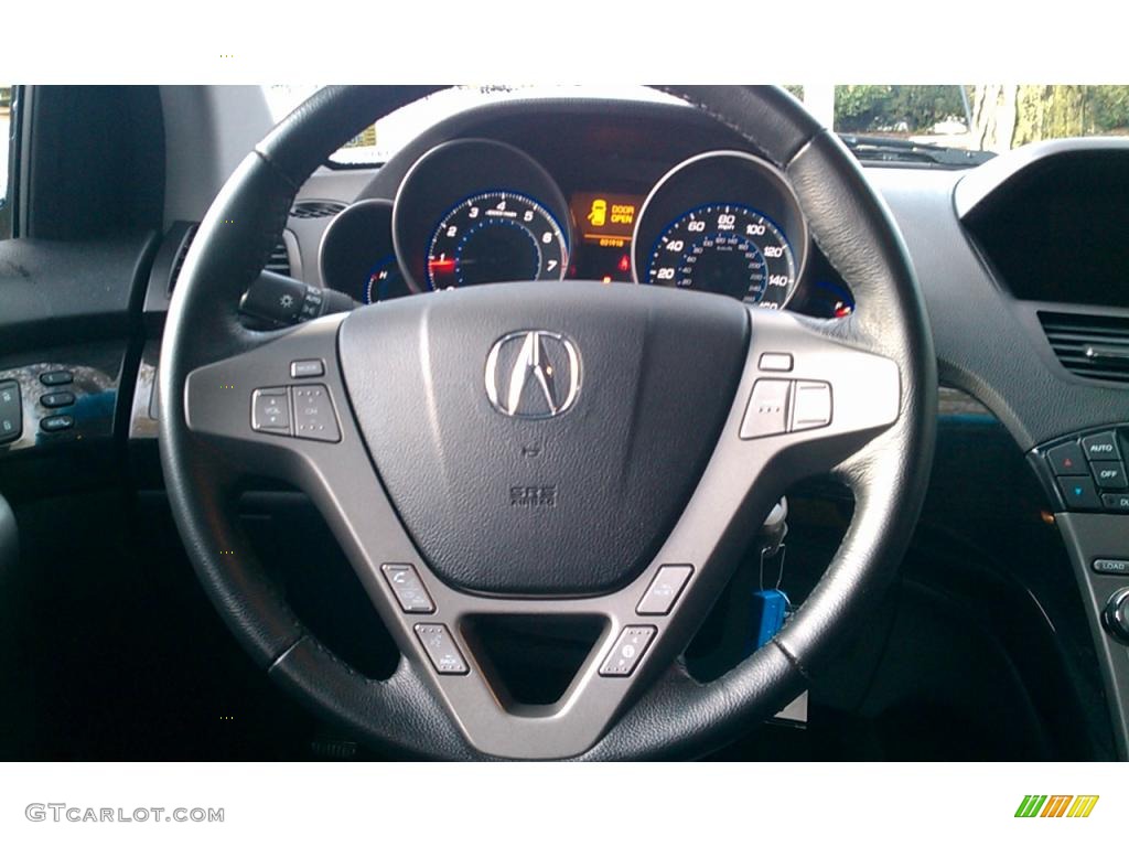 2009 Acura MDX Technology Ebony Steering Wheel Photo #38290209