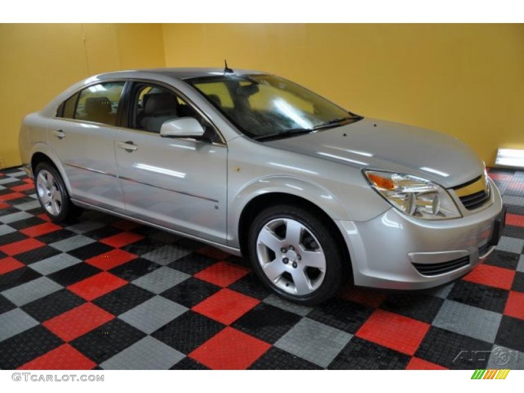 2007 Aura XE - Silver Pearl Metallic / Gray photo #1