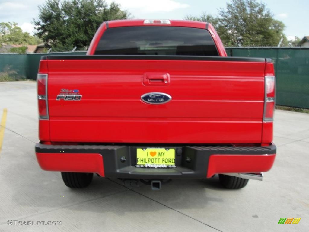 2010 F150 FX2 SuperCrew - Vermillion Red / Black photo #4