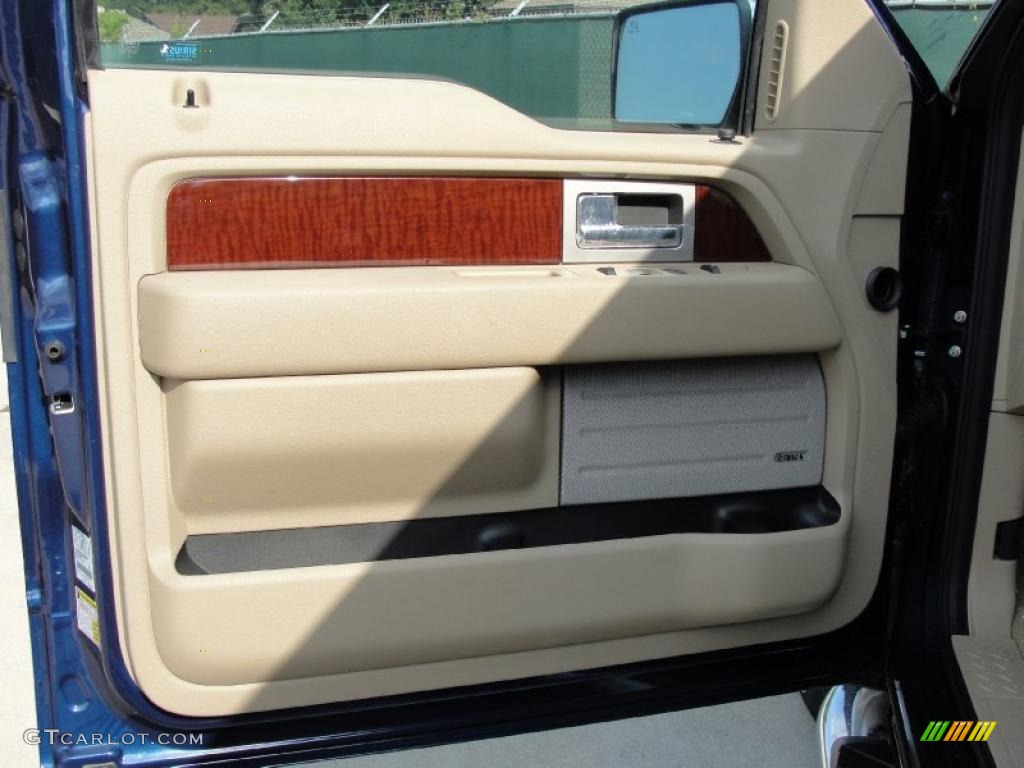 2010 F150 Lariat SuperCrew - Dark Blue Pearl Metallic / Chapparal Leather photo #21