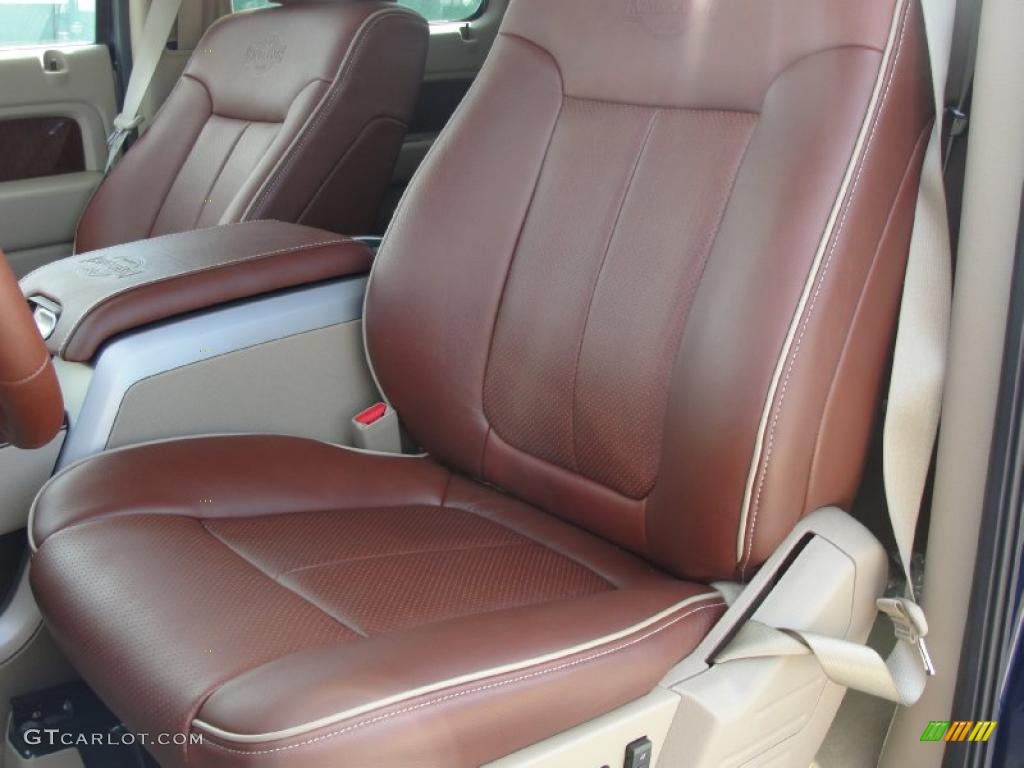 2010 F150 Lariat SuperCrew - Dark Blue Pearl Metallic / Chapparal Leather photo #23