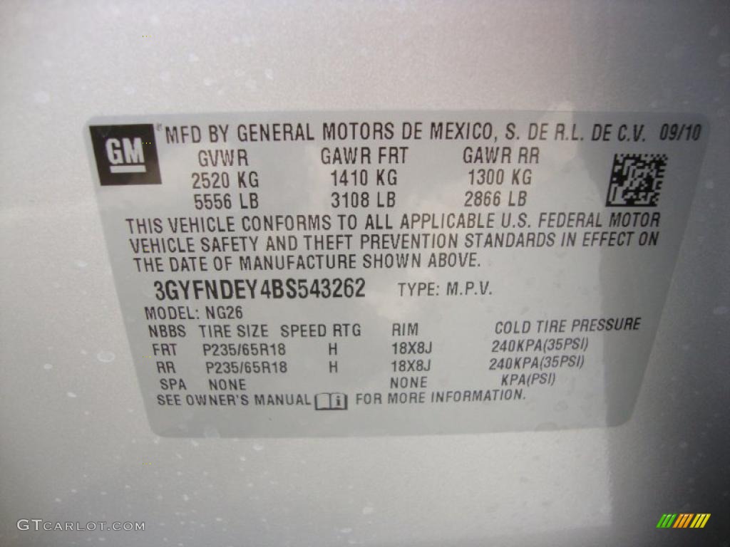 2011 SRX 4 V6 AWD - Radiant Silver Metallic / Titanium/Ebony photo #16