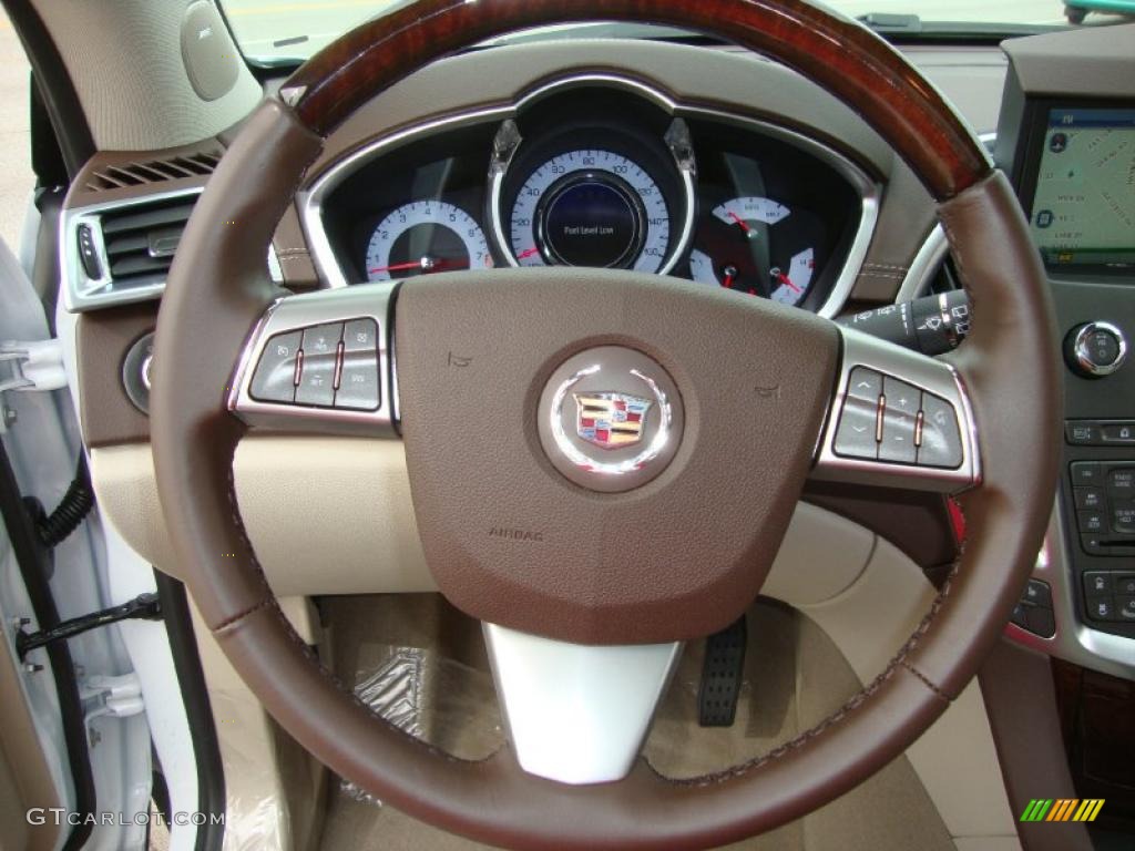 2011 Cadillac SRX FWD Shale/Brownstone Steering Wheel Photo #38293538