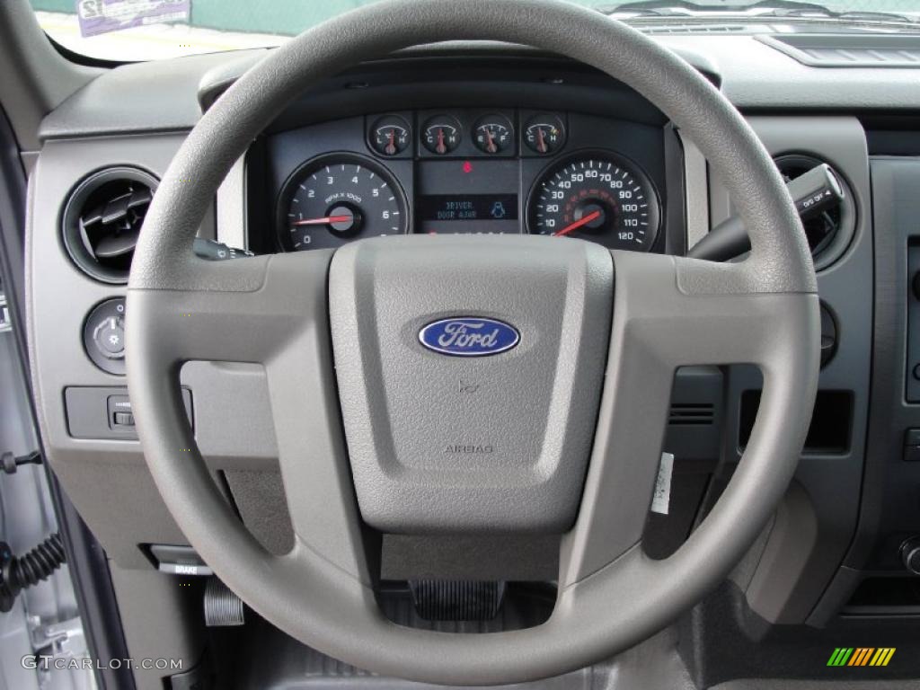 2010 F150 XL Regular Cab - Ingot Silver Metallic / Medium Stone photo #21