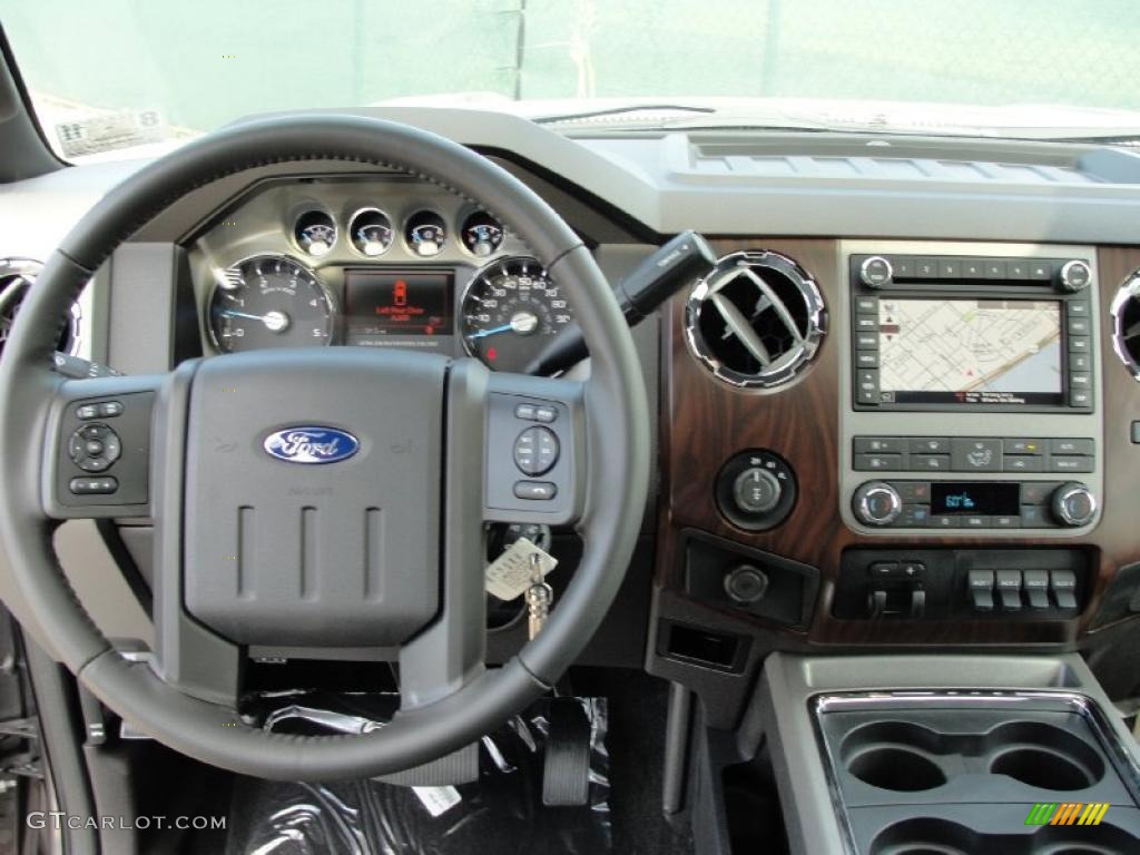 2011 F250 Super Duty Lariat Crew Cab 4x4 - Sterling Grey Metallic / Black Two Tone Leather photo #28