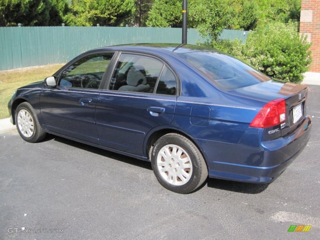 2004 Civic LX Sedan - Eternal Blue Pearl / Gray photo #8