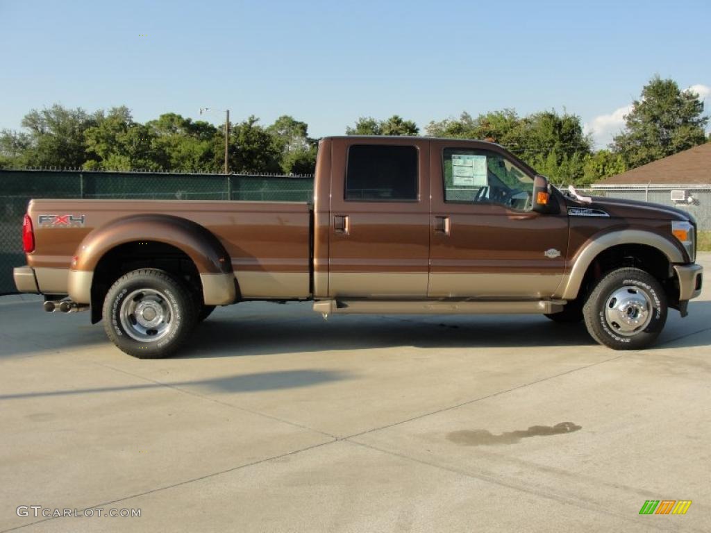 2011 F350 Super Duty King Ranch Crew Cab 4x4 Dually - Golden Bronze Metallic / Chaparral Leather photo #2