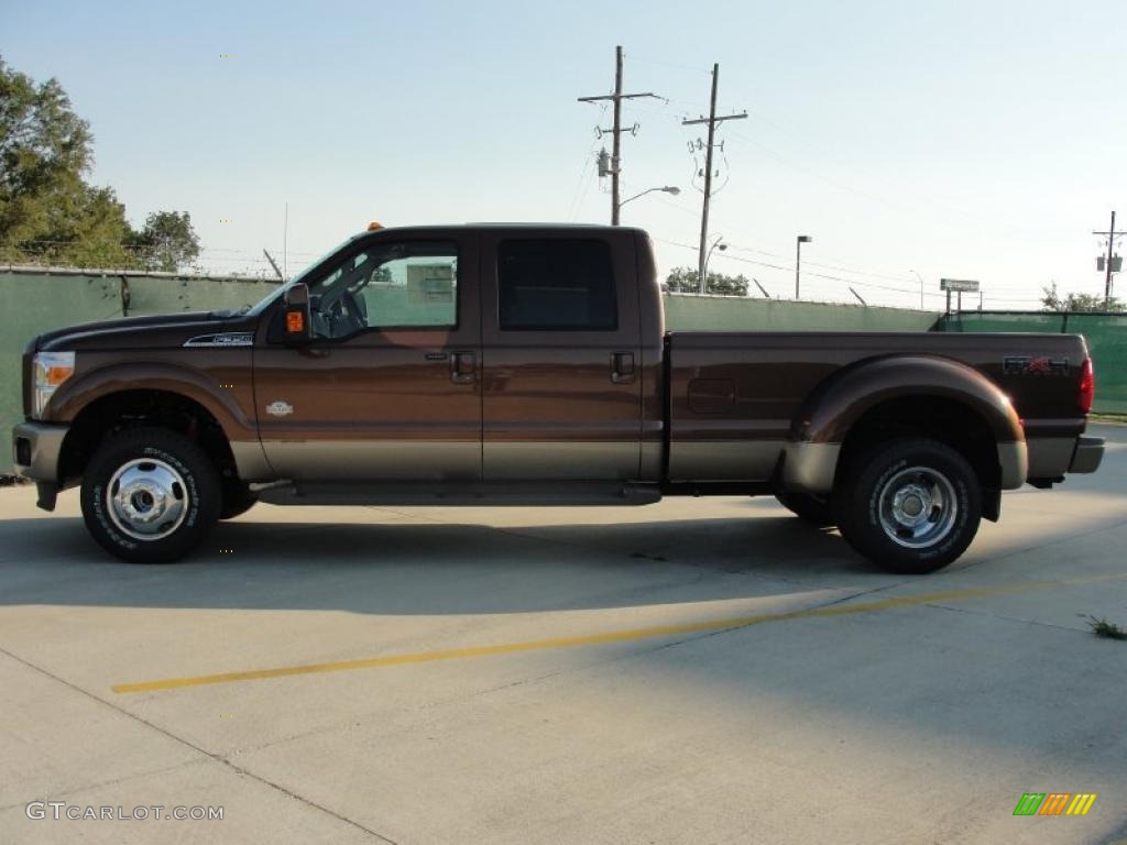 2011 F350 Super Duty King Ranch Crew Cab 4x4 Dually - Golden Bronze Metallic / Chaparral Leather photo #6