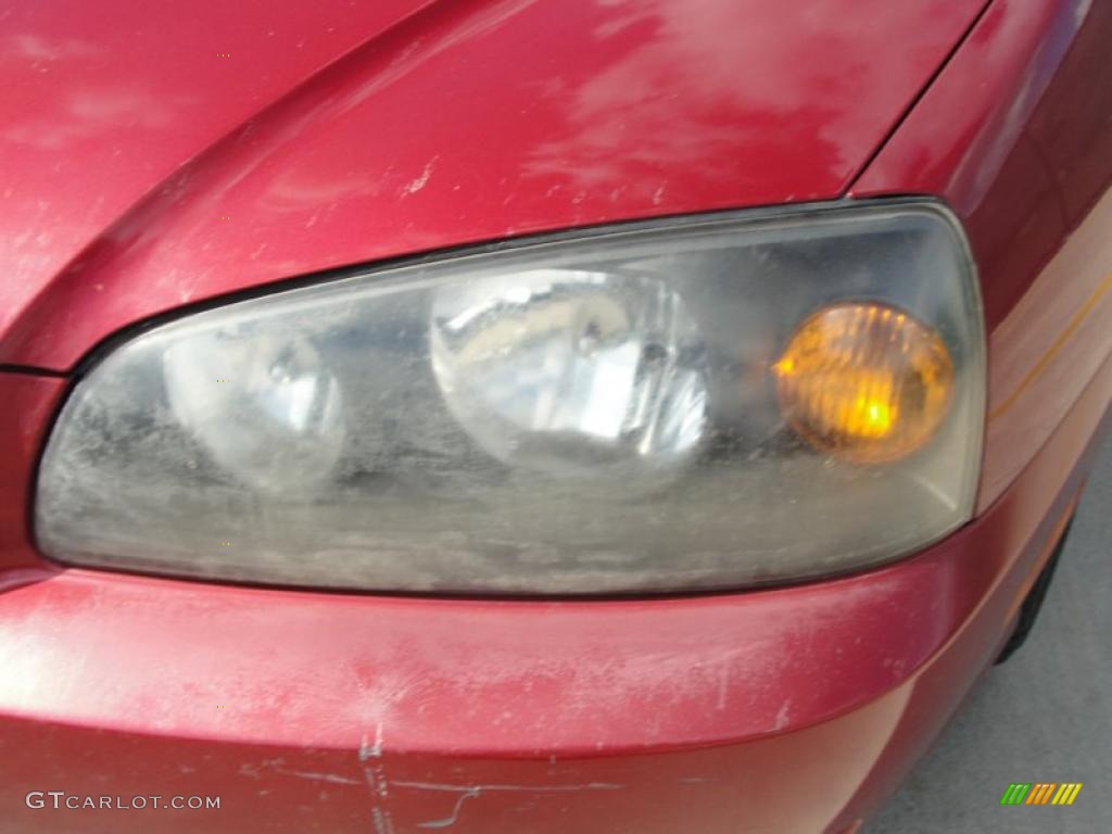 2004 Elantra GLS Sedan - Crimson Dark Red / Gray photo #10