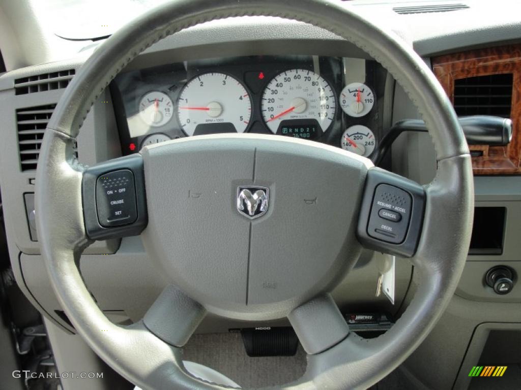 2006 Dodge Ram 2500 SLT Mega Cab Khaki Steering Wheel Photo #38299215