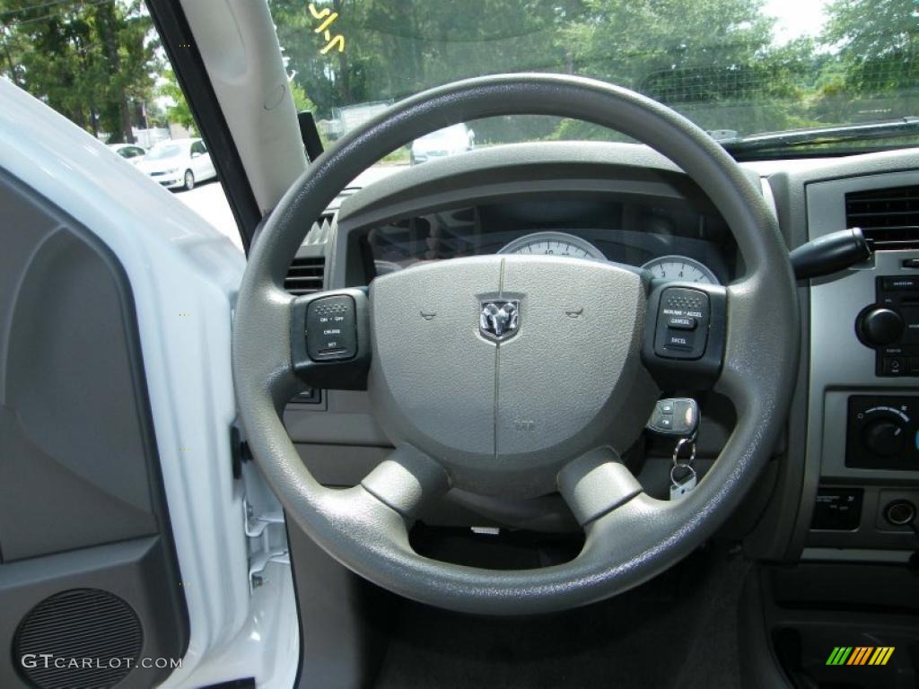 2007 Dodge Dakota SLT Club Cab Medium Slate Gray Steering Wheel Photo #38299303
