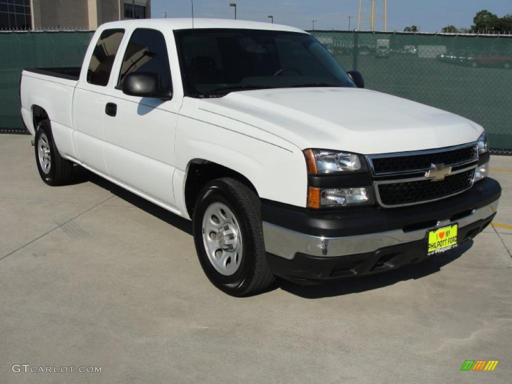 2007 Silverado 1500 Classic Work Truck Extended Cab - Summit White / Dark Charcoal photo #1