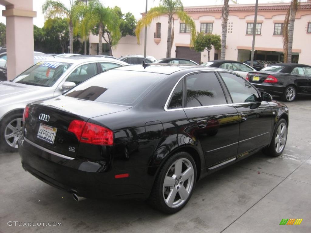 2008 A4 3.2 Quattro S-Line Sedan - Brilliant Black / Black photo #2