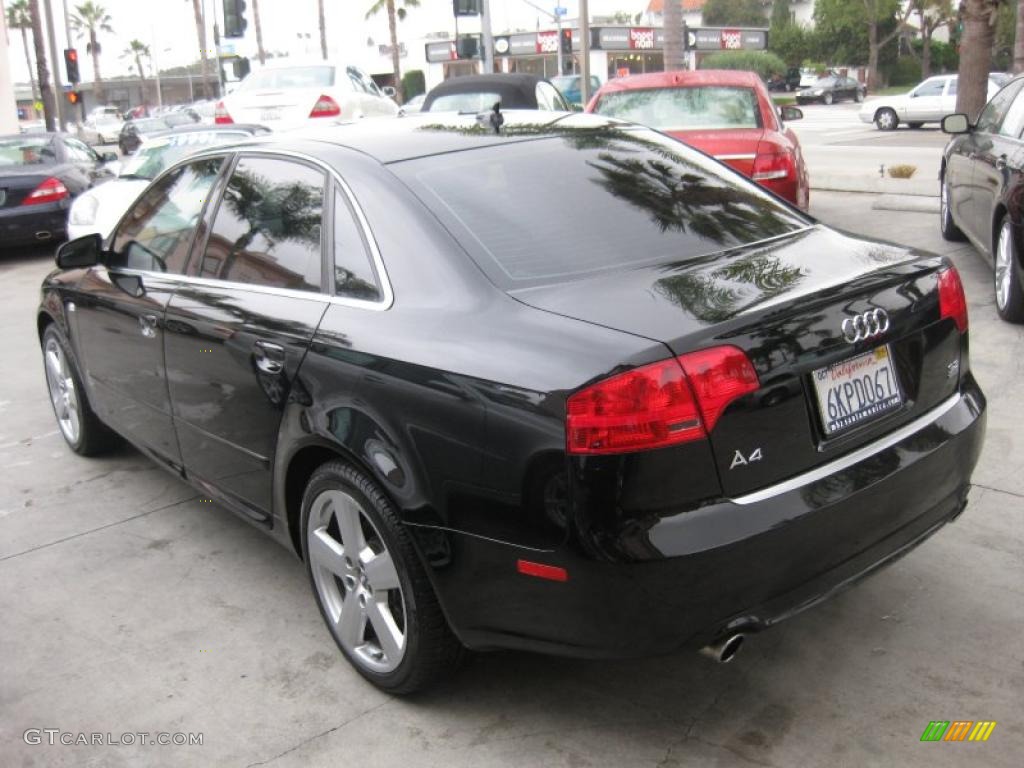 2008 A4 3.2 Quattro S-Line Sedan - Brilliant Black / Black photo #4