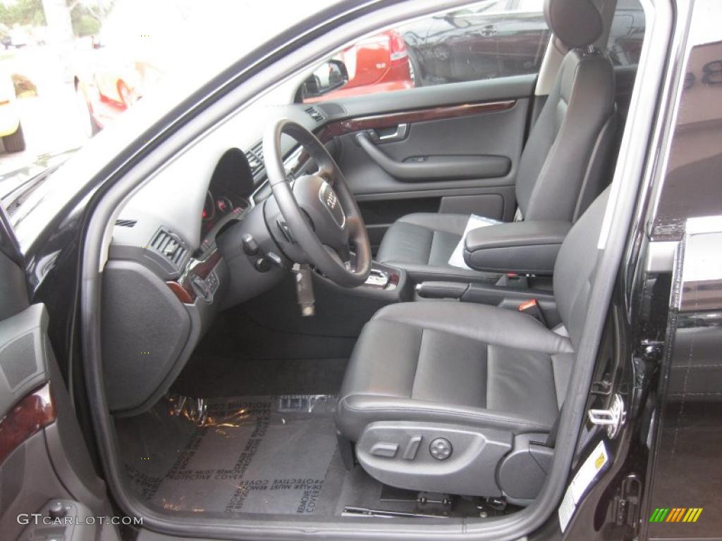 Black Interior 2008 Audi A4 3.2 Quattro S-Line Sedan Photo #38303111