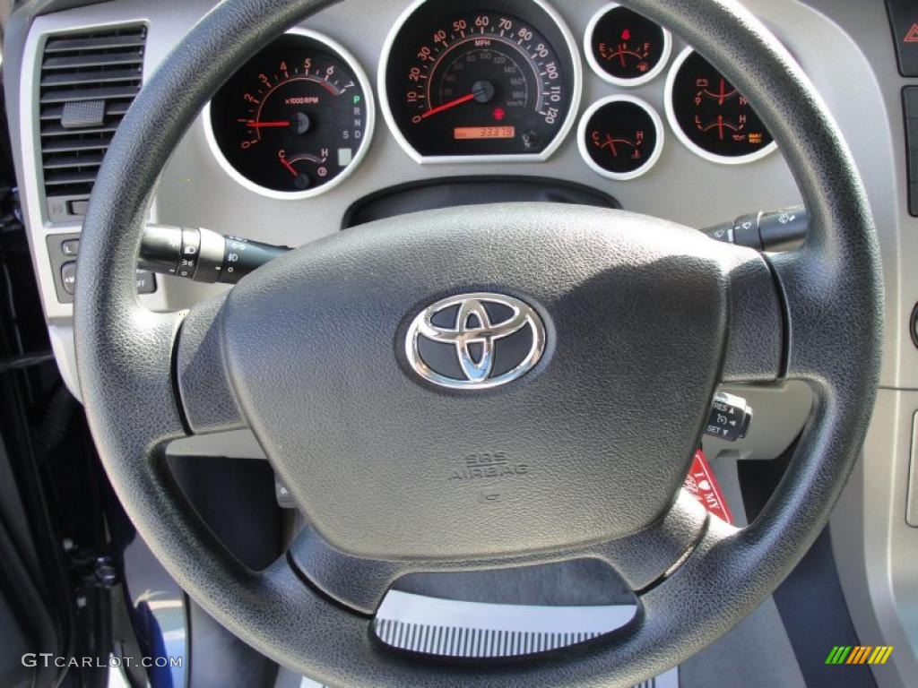 2010 Toyota Tundra TSS CrewMax Graphite Gray Steering Wheel Photo #38304483