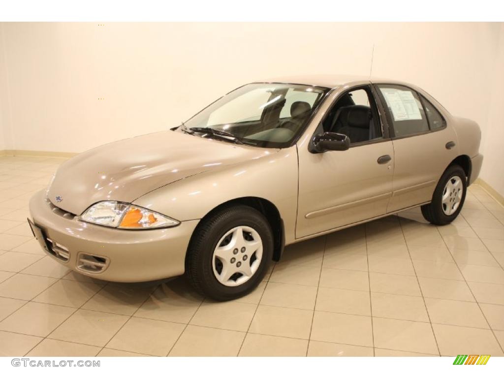 2002 Cavalier Sedan - Sandrift Metallic / Graphite photo #3