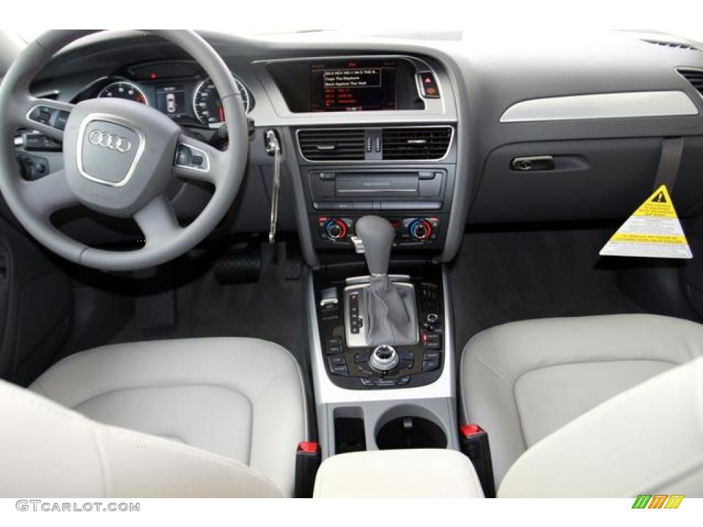 2011 Audi A4 2.0T Sedan Light Gray Dashboard Photo #38305855