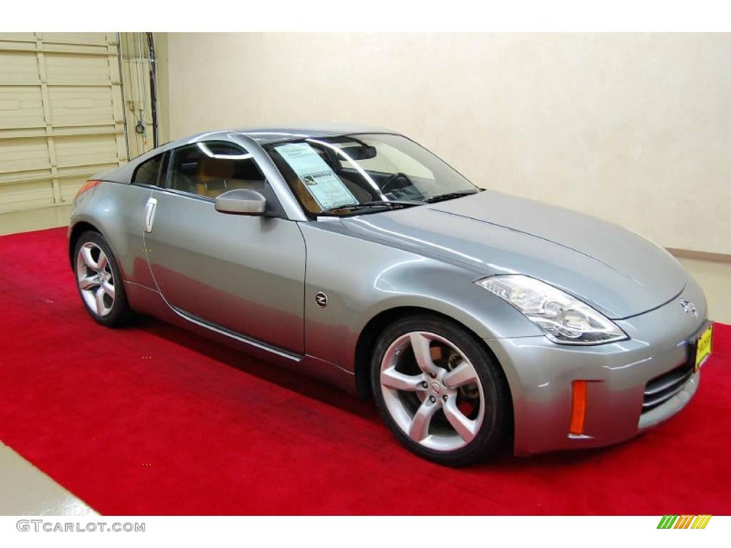 2006 350Z Touring Coupe - Silverstone Metallic / Burnt Orange Leather photo #1