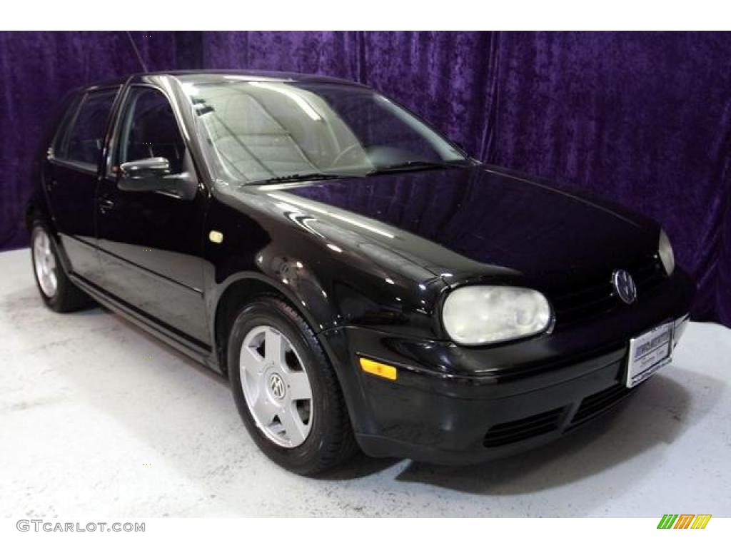 1999 Golf GLS 4 Door - Uni Black / Black photo #1