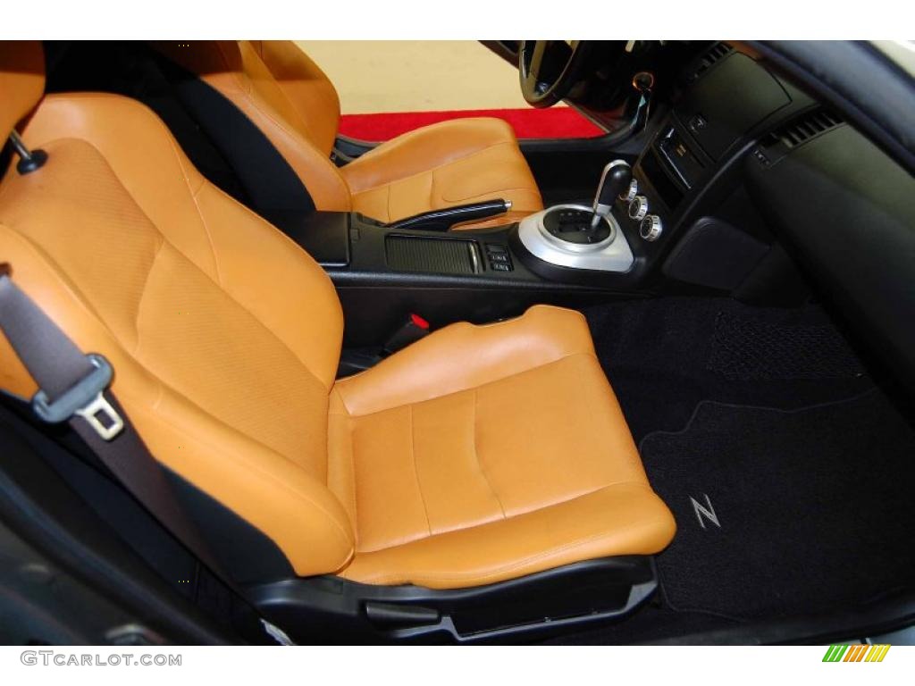 Burnt Orange Leather Interior 2006 Nissan 350Z Touring Coupe Photo #38307187