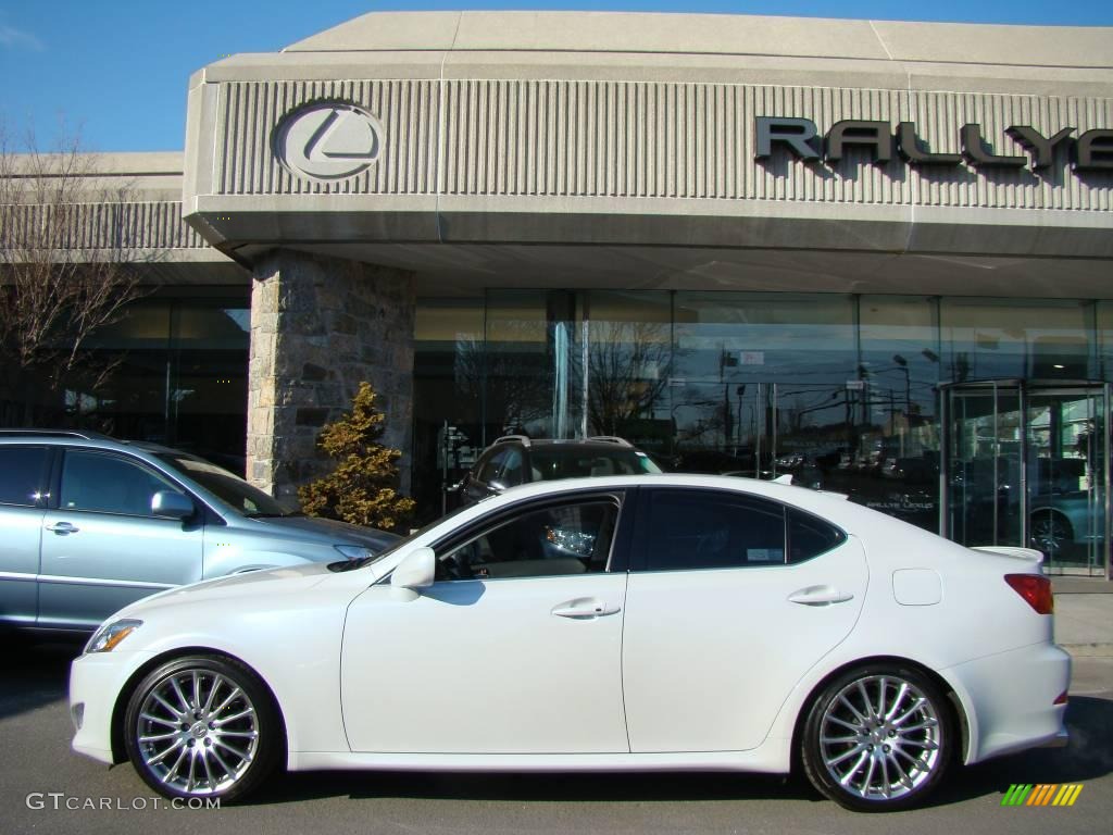 2008 IS 250 AWD - Glacier Frost Pearl / Black photo #3