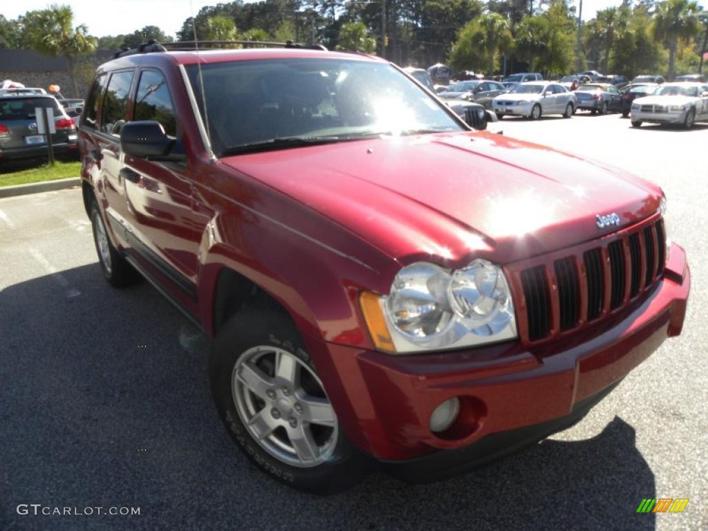 2005 Grand Cherokee Laredo - Inferno Red Crystal Pearl / Khaki photo #1