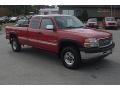 2002 Fire Red GMC Sierra 2500HD SLE Extended Cab 4x4  photo #31