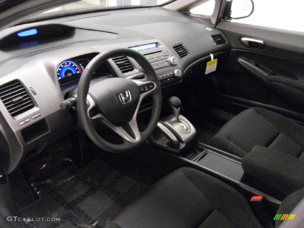 Black Interior 2011 Honda Civic LX-S Sedan Photo #38308943