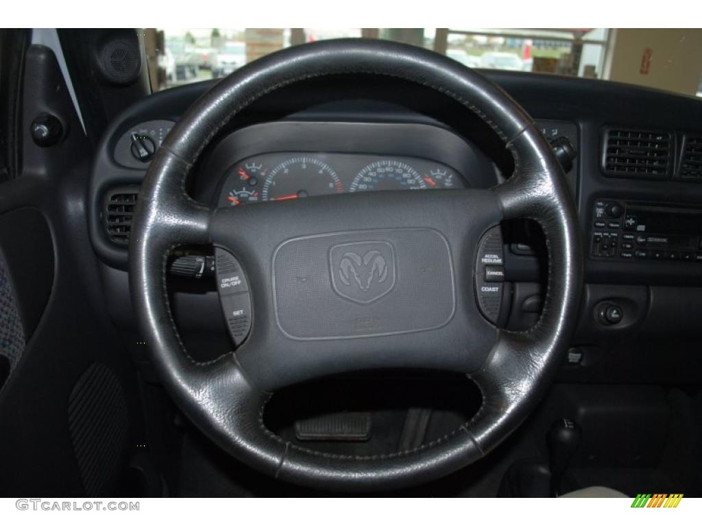 2001 Dodge Ram 1500 Sport Regular Cab 4x4 Agate Steering Wheel Photo #38309631