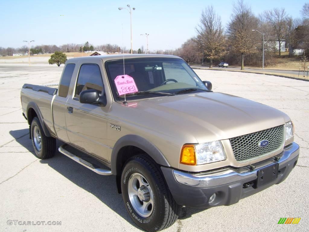 2001 Ranger XLT SuperCab 4x4 - Harvest Gold Metallic / Medium Prairie Tan photo #2