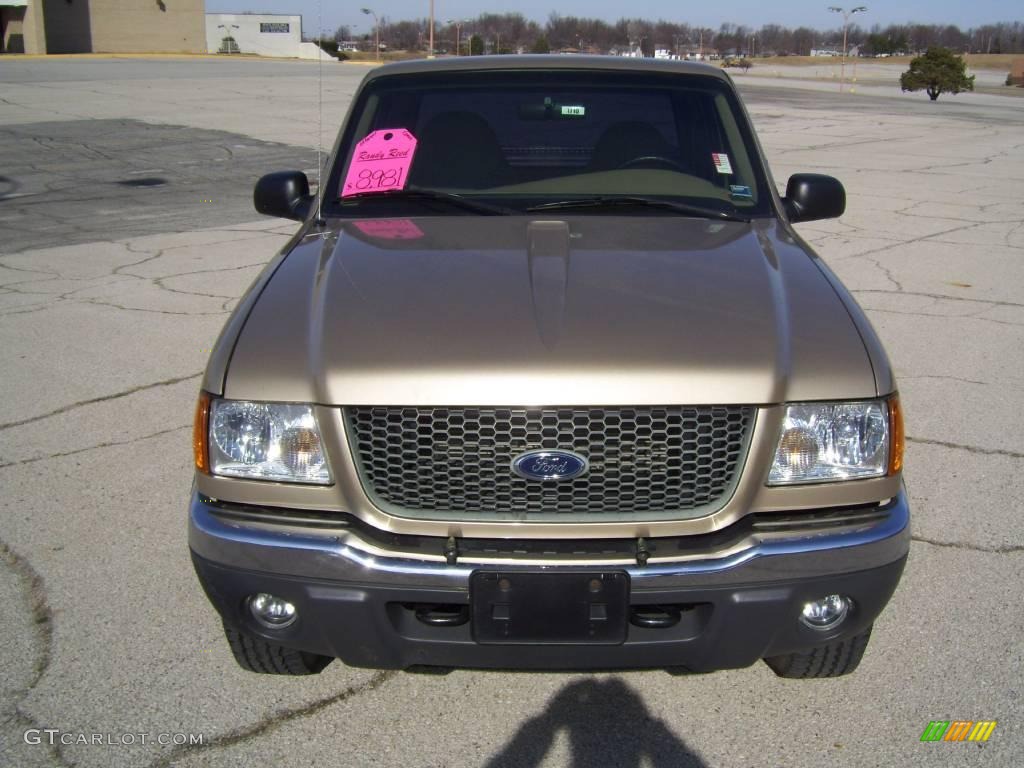 2001 Ranger XLT SuperCab 4x4 - Harvest Gold Metallic / Medium Prairie Tan photo #3