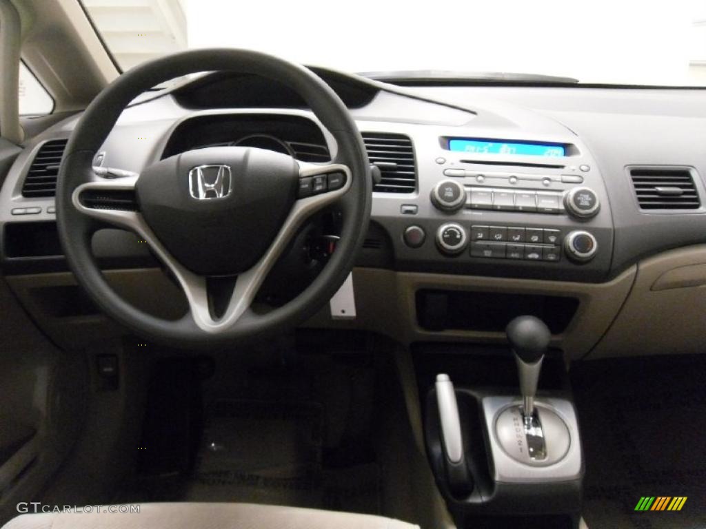 2011 Honda Civic LX Sedan Beige Dashboard Photo #38310251