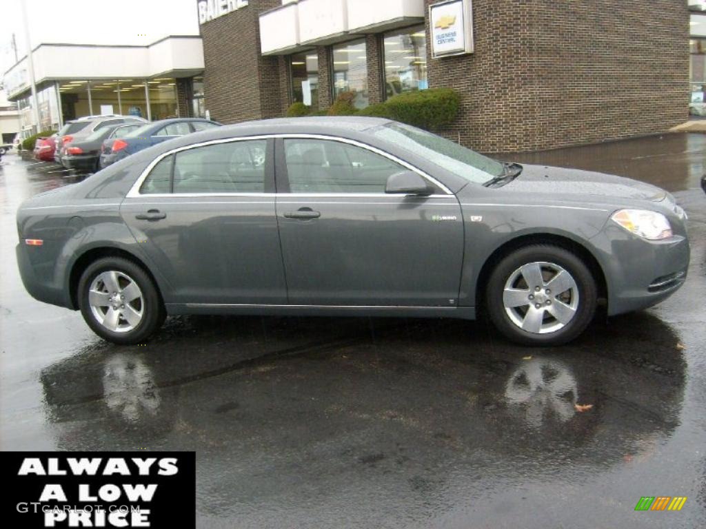 2008 Malibu Hybrid Sedan - Dark Gray Metallic / Titanium Gray photo #8