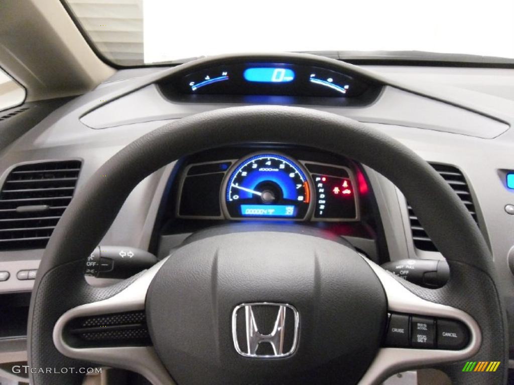 2011 Honda Civic LX Sedan Beige Steering Wheel Photo #38313567