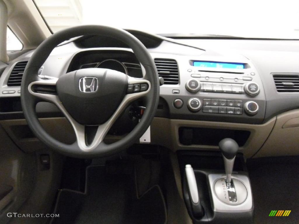 2011 Honda Civic LX Sedan Beige Dashboard Photo #38313663