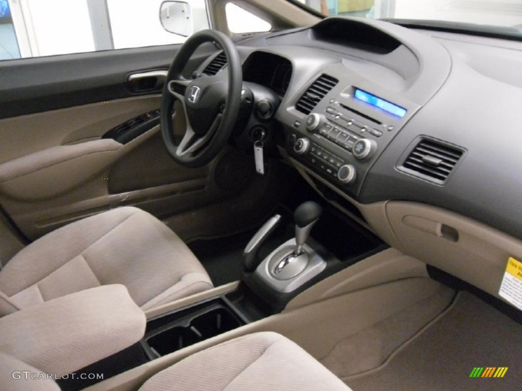 Beige Interior 2011 Honda Civic LX Sedan Photo #38313763