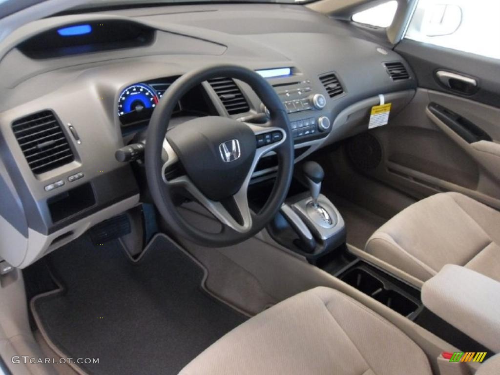 Beige Interior 2011 Honda Civic LX Sedan Photo #38313859