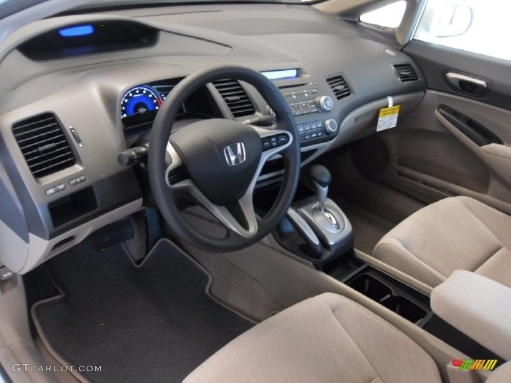 Beige Interior 2011 Honda Civic Lx Sedan Photo 38313859