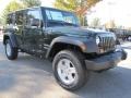 2011 Natural Green Pearl Jeep Wrangler Unlimited Sport 4x4  photo #4