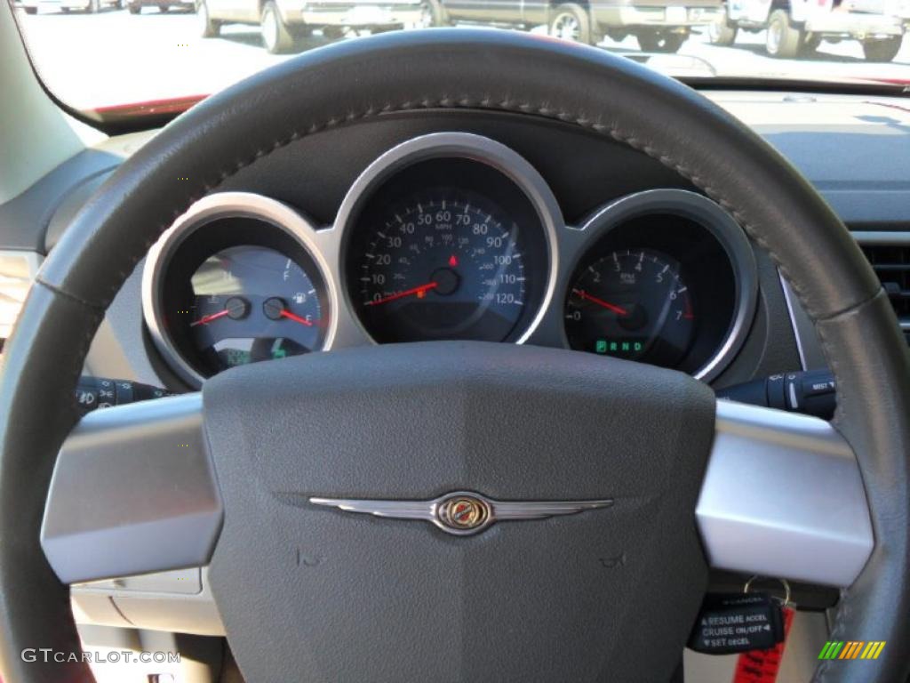 2010 Chrysler Sebring Touring Convertible Dark Khaki/Light Graystone Steering Wheel Photo #38315031