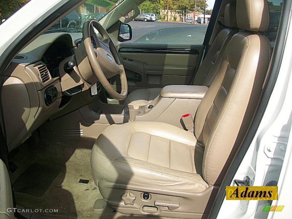 2004 Explorer Limited 4x4 - Ceramic White Tri Coat Metallic / Medium Parchment photo #10