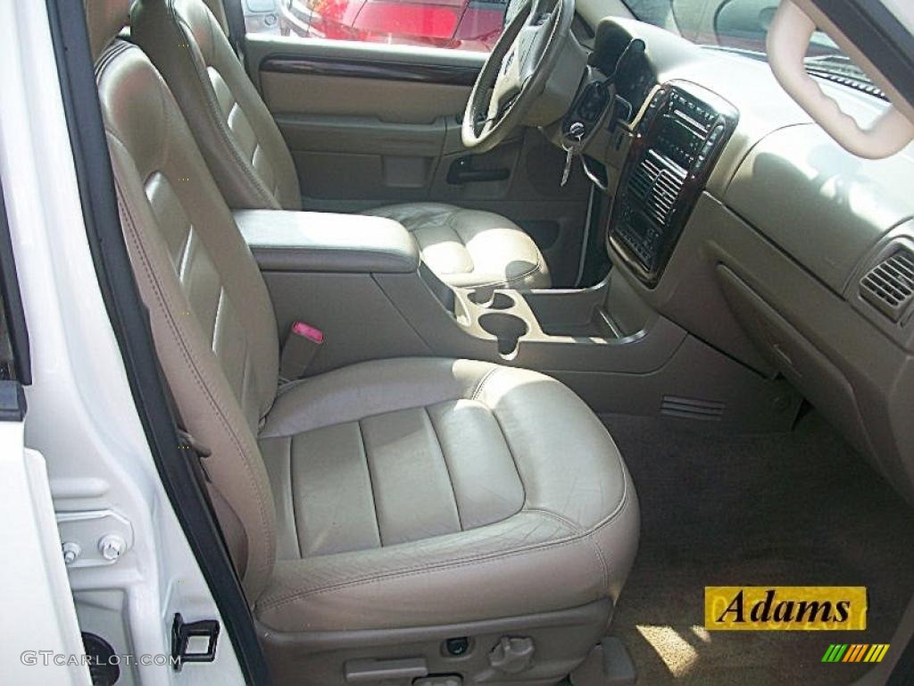2004 Explorer Limited 4x4 - Ceramic White Tri Coat Metallic / Medium Parchment photo #11