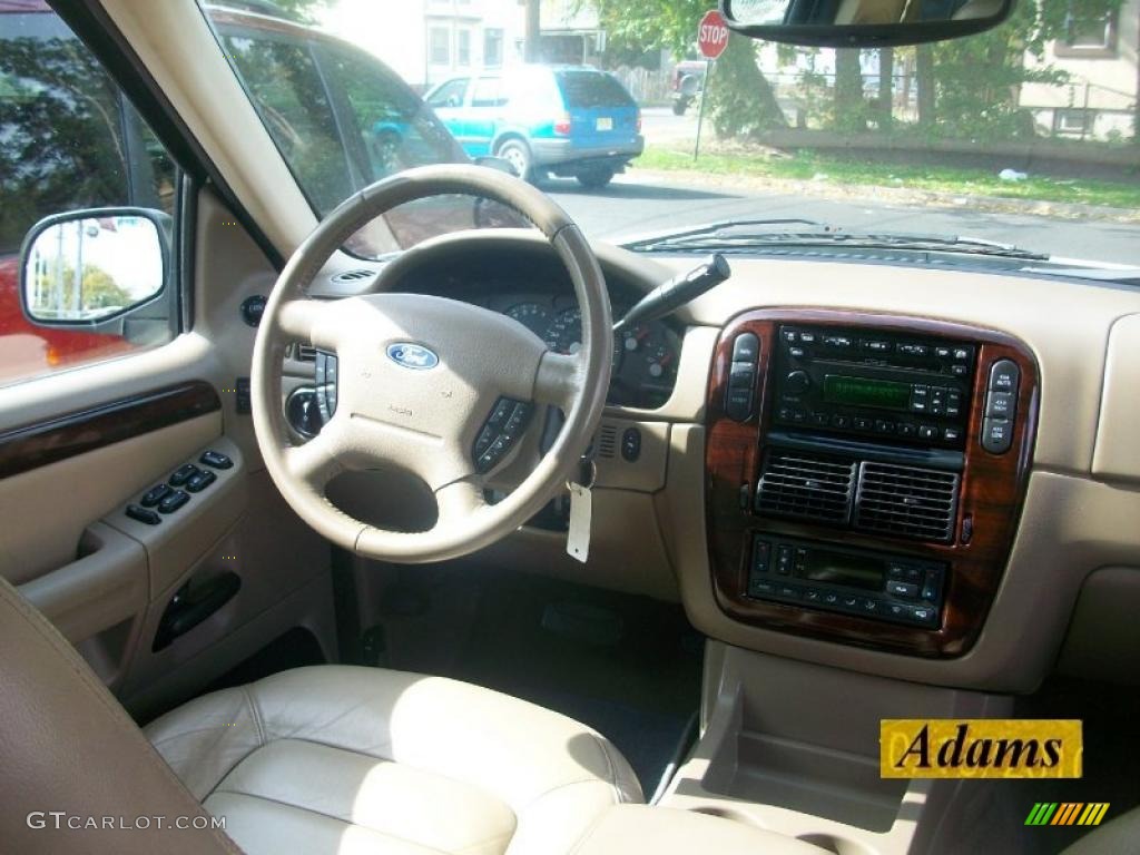 2004 Explorer Limited 4x4 - Ceramic White Tri Coat Metallic / Medium Parchment photo #30